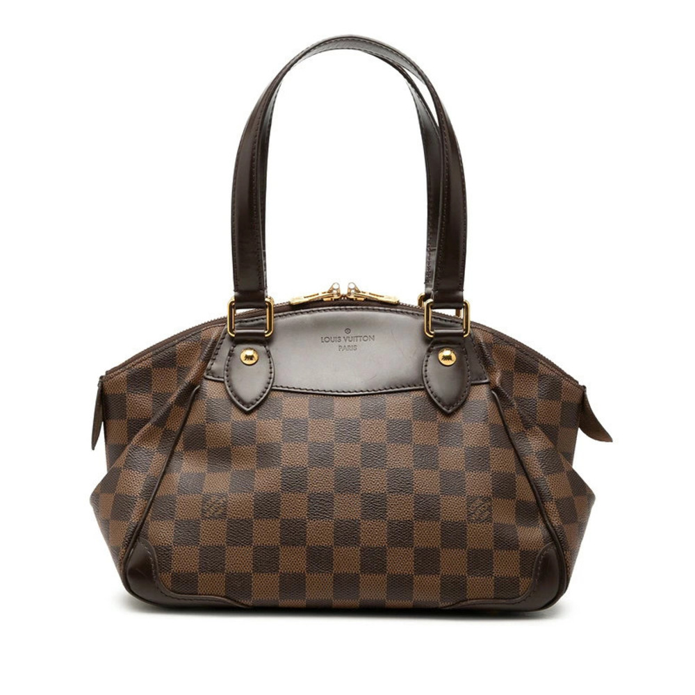 Louis Vuitton Damier Verona Handbag Brown Leather
